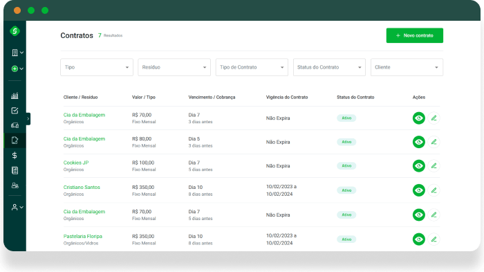 Gerencie contratos e cobranças